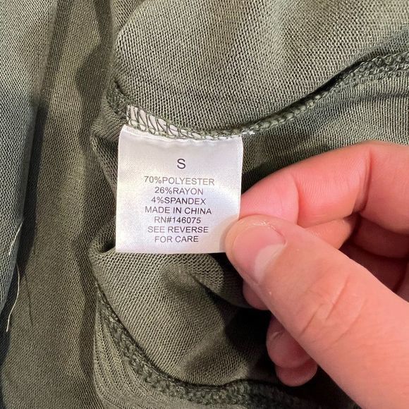 NWOT SWEET ROMEO Green‎ Camo Cowl Neck Sweater (S) - Picture 7 of 8